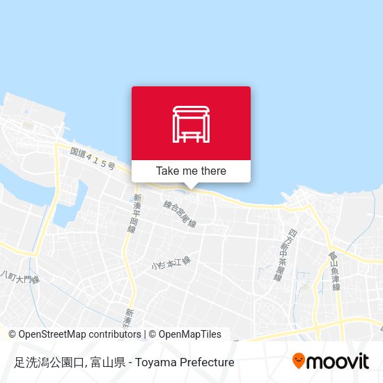 足洗潟公園口 map