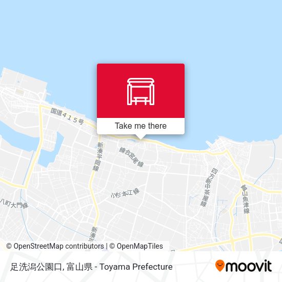 足洗潟公園口 map