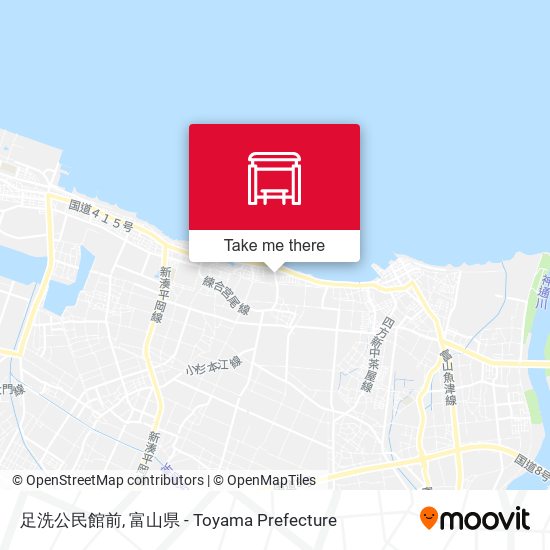 足洗公民館前 map