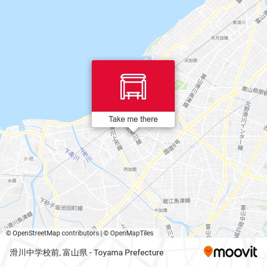 滑川中学校前 map
