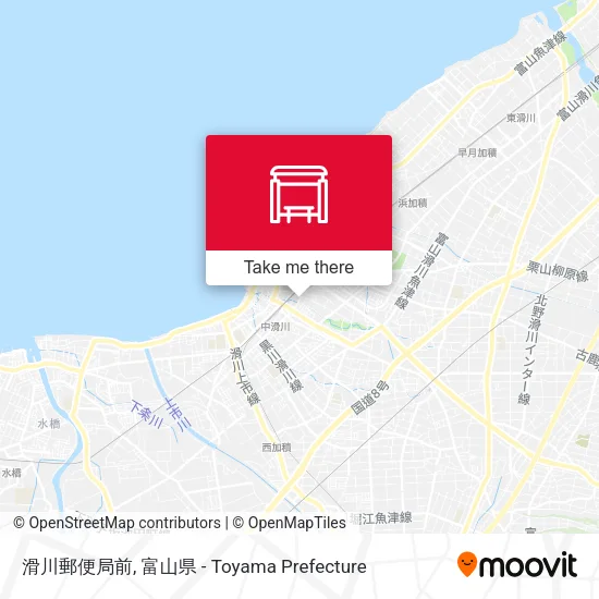 滑川郵便局前 map