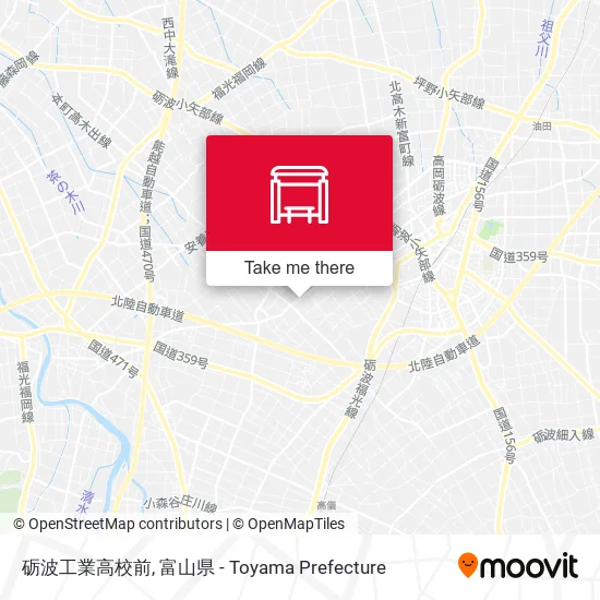 砺波工業高校前 map