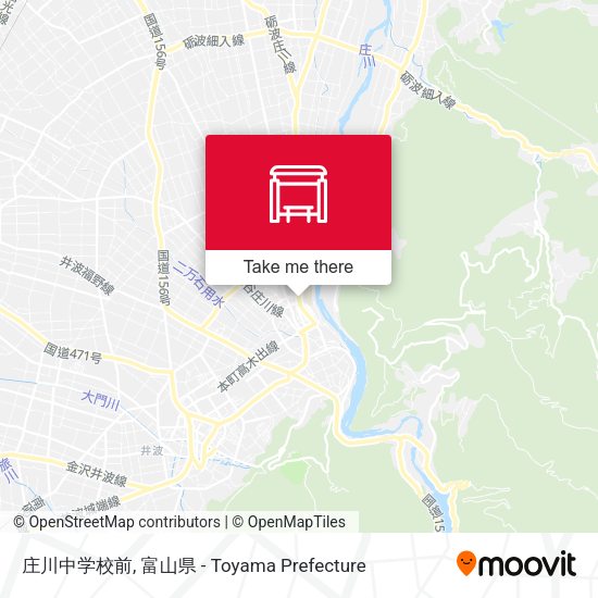庄川中学校前 map