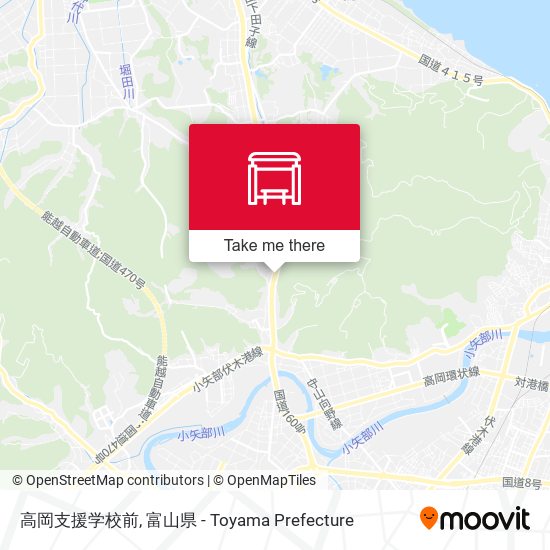 高岡支援学校前 map