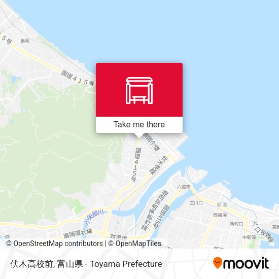伏木高校前 map