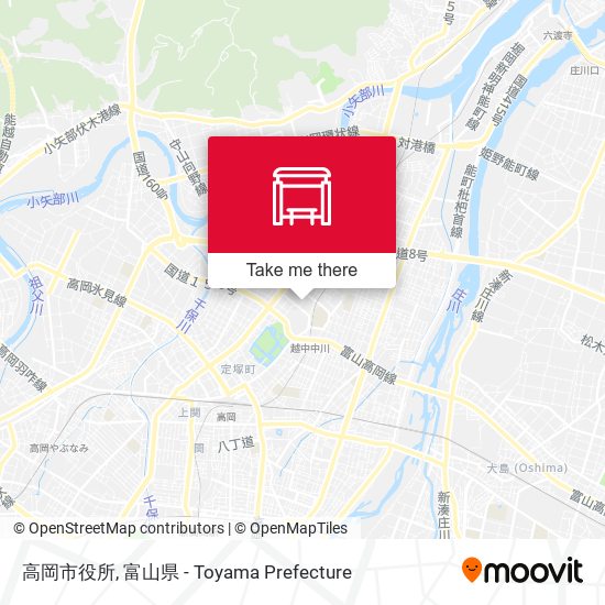 高岡市役所 map