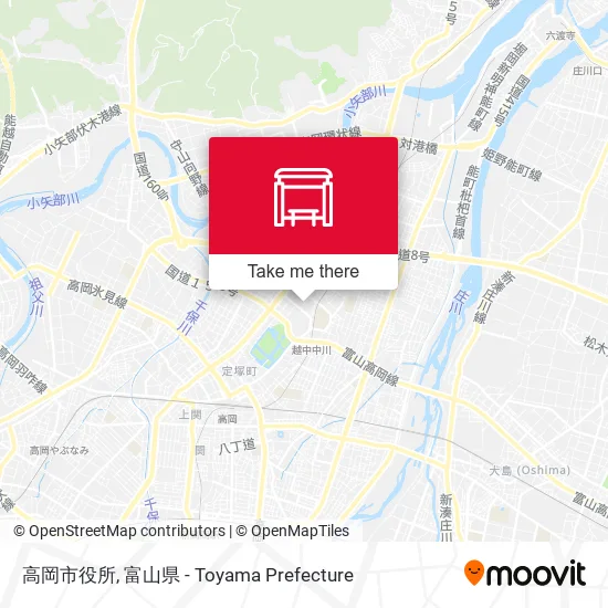 高岡市役所 map