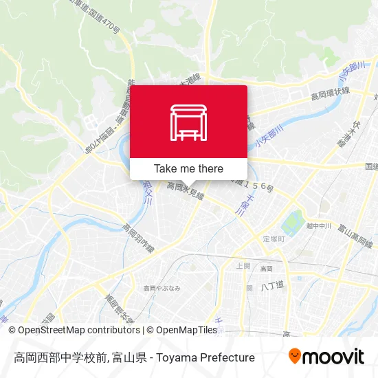 高岡西部中学校前 map