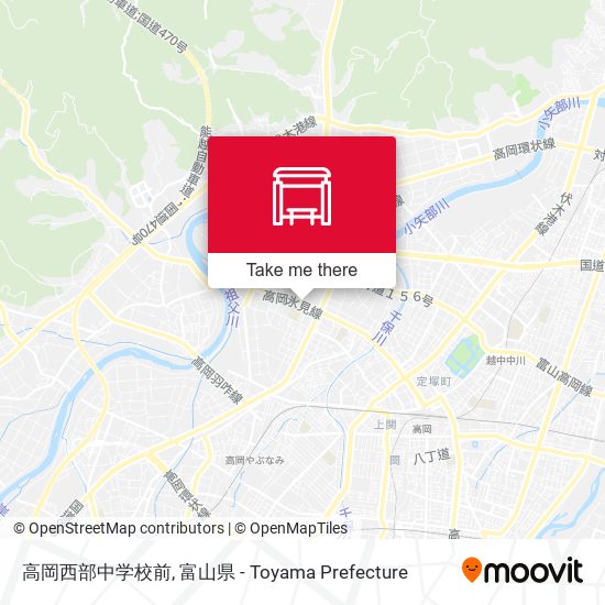 高岡西部中学校前 map