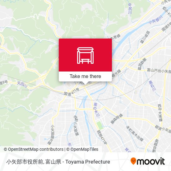 小矢部市役所前 map