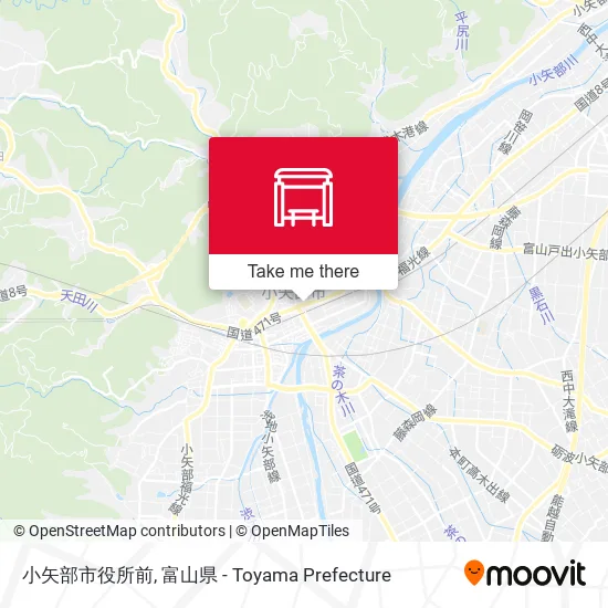 小矢部市役所前 map