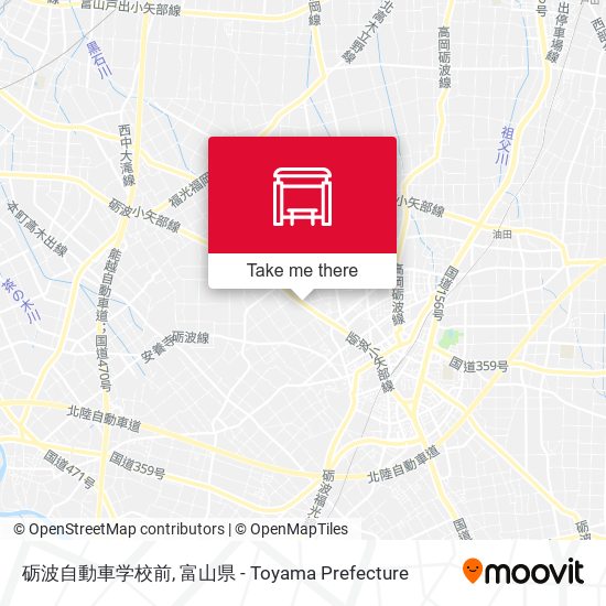 砺波自動車学校前 map
