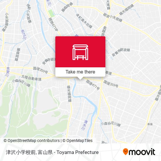 津沢小学校前 map