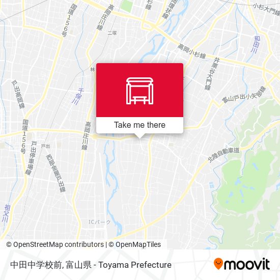 中田中学校前 map