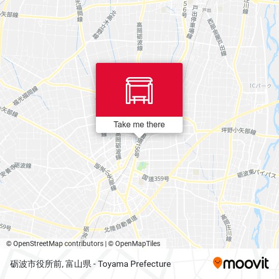 砺波市役所前 map