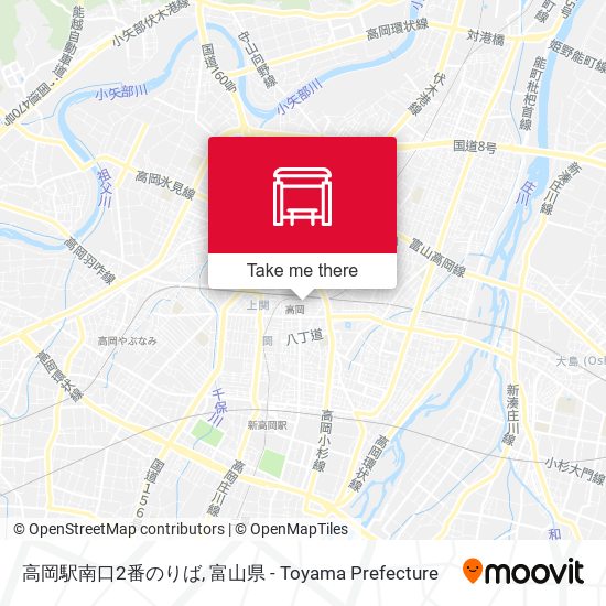 高岡駅南口2番のりば map