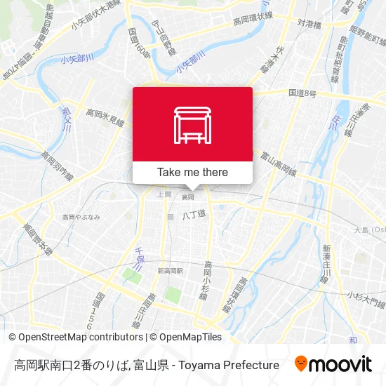 高岡駅南口2番のりば map