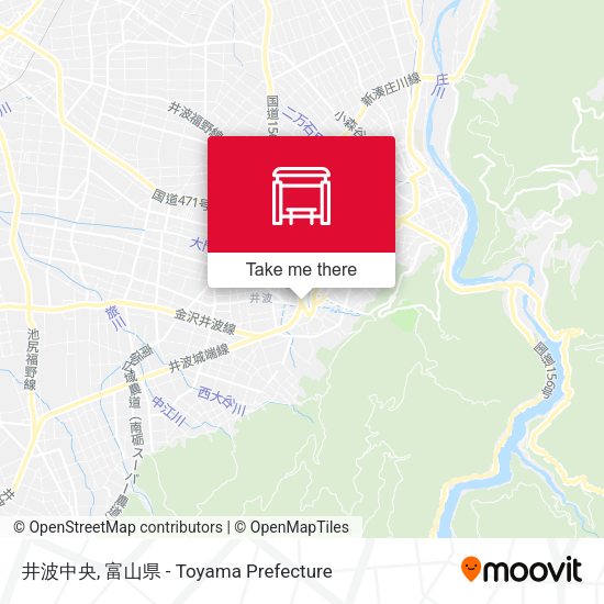 井波中央 map
