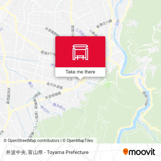 井波中央 map