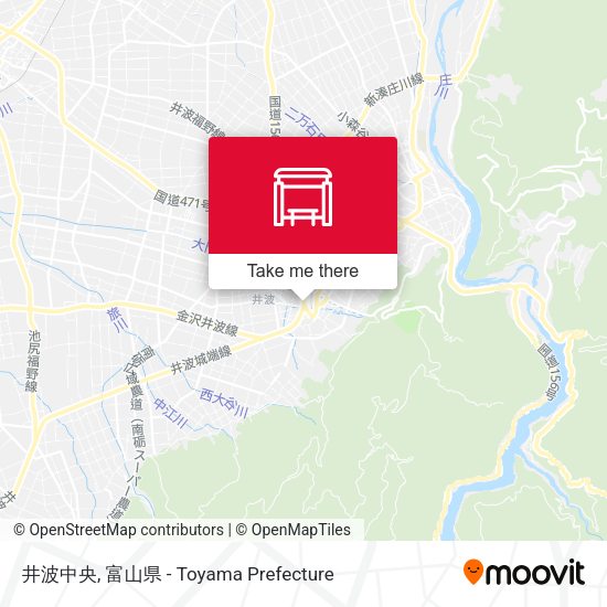 井波中央 map