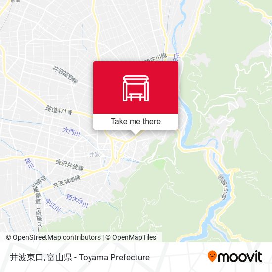 井波東口 map