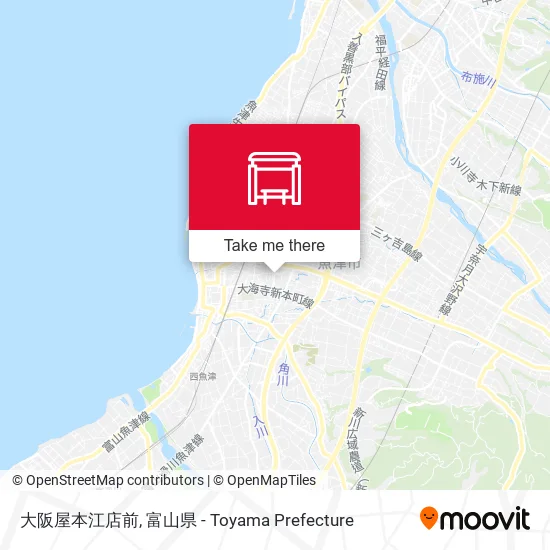 大阪屋本江店前 map