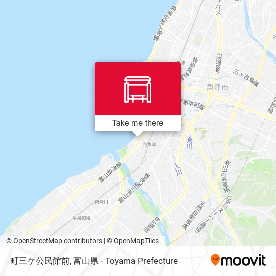 町三ケ公民館前 map