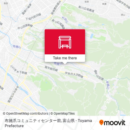 布施爪コミュニティセンター前 map