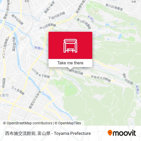 西布施交流館前 map