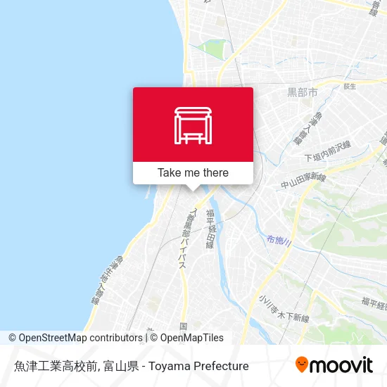 魚津工業高校前 map
