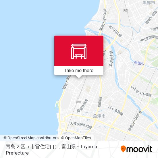 青島２区（市営住宅口） map