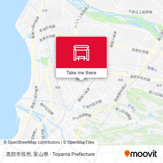 黒部市役所 map