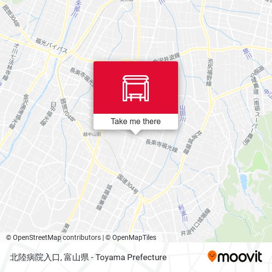 北陸病院入口 map