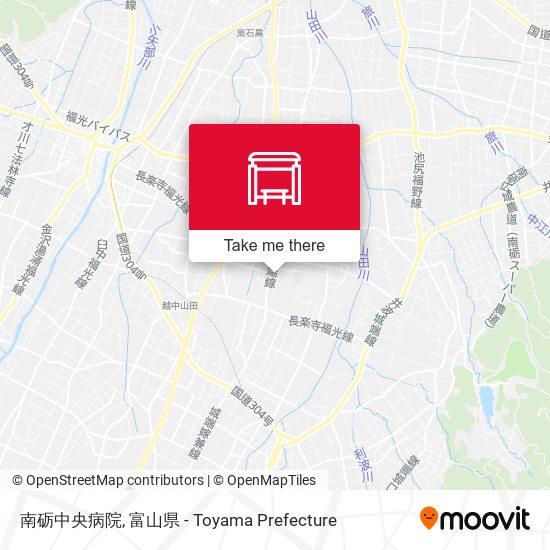 南砺中央病院 map