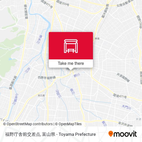福野庁舎前交差点 map