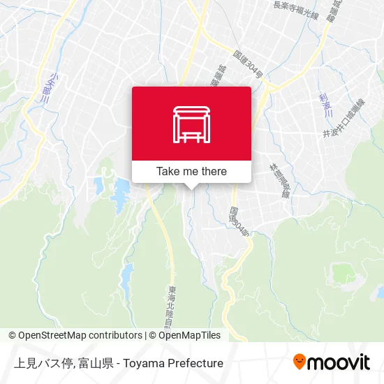 上見バス停 map