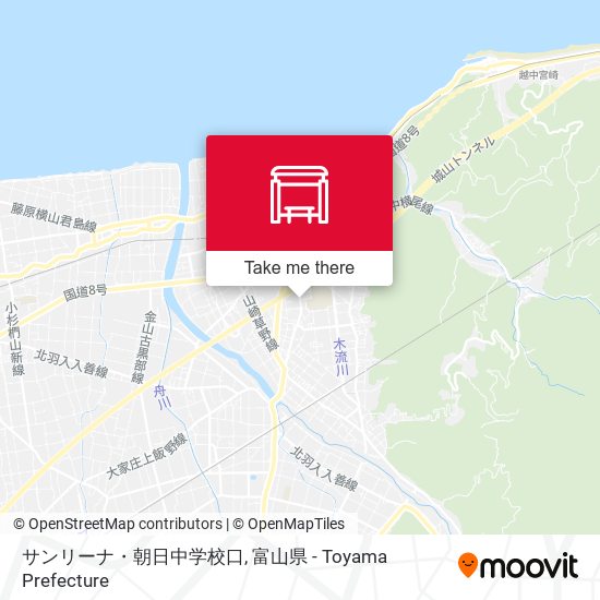 サンリーナ・朝日中学校口 map