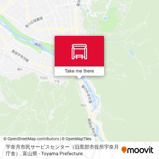 宇奈月市民サービスセンター（旧黒部市役所宇奈月庁舎） map