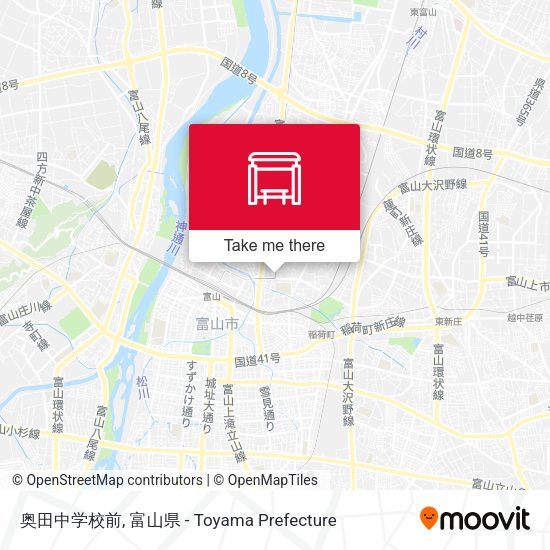 奥田中学校前 map
