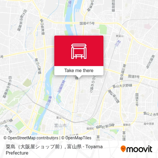 粟島（大阪屋ショップ前） map