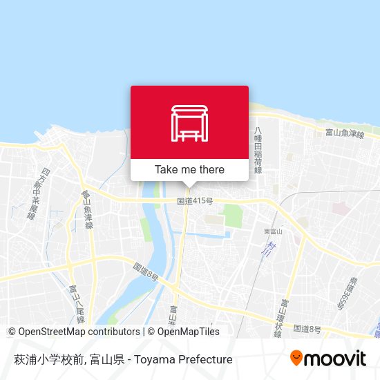 萩浦小学校前 map