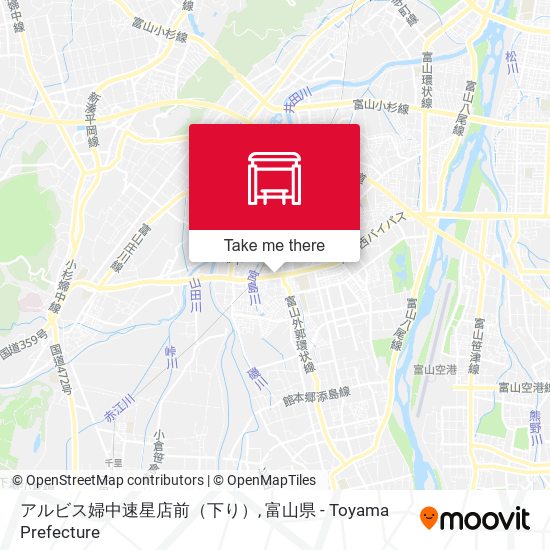 アルビス婦中速星店前（下り） map