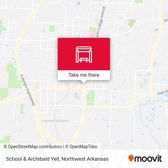 School & Archibald Yell map