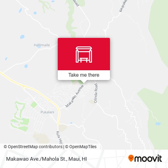Mapa de Makawao Ave./Mahola St.