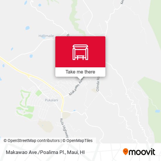 Mapa de Makawao Ave./Poalima Pl.