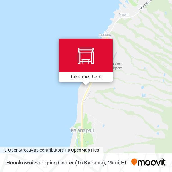 Mapa de Honokowai Shopping Center (To Kapalua)