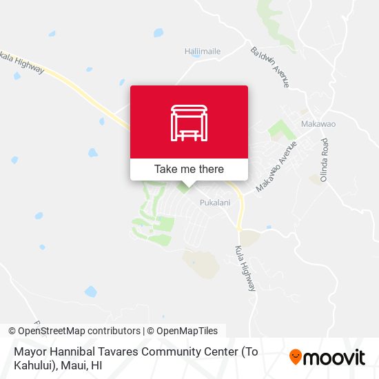 Mayor Hannibal Tavares Community Center (To Kahului) map