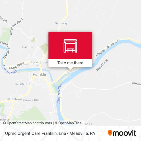 Upmc Urgent Care Franklin map