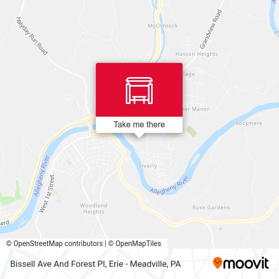 Bissell Ave And Forest Pl map