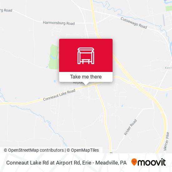 Mapa de Conneaut Lake Rd at Airport Rd